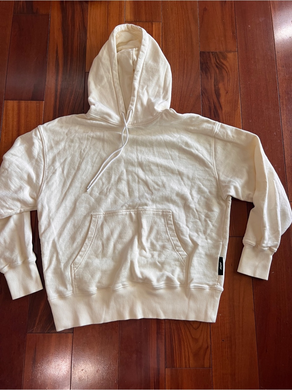 MSGM Cream Hooded Pullover Sweatshirt